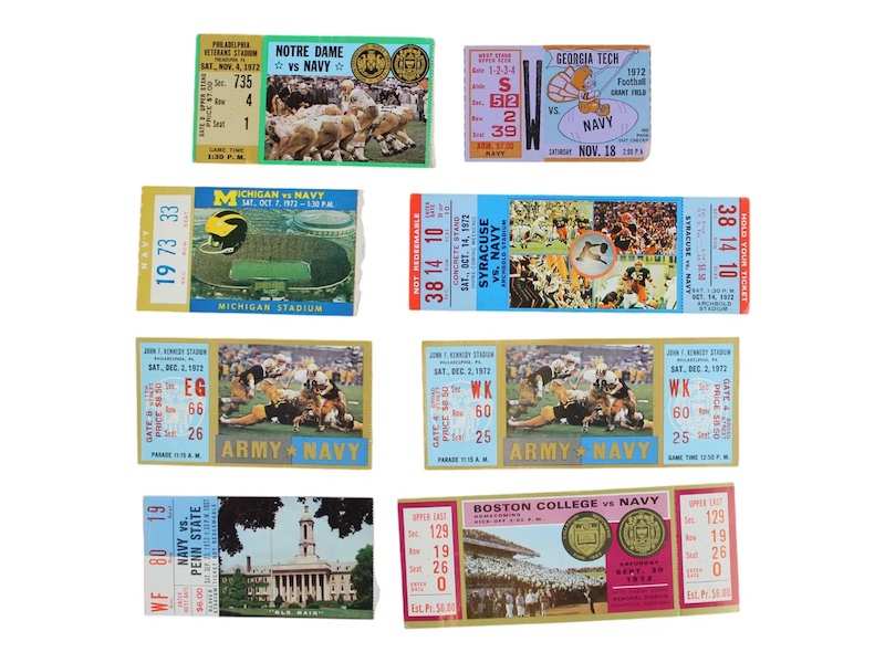Colorful full college football tickets