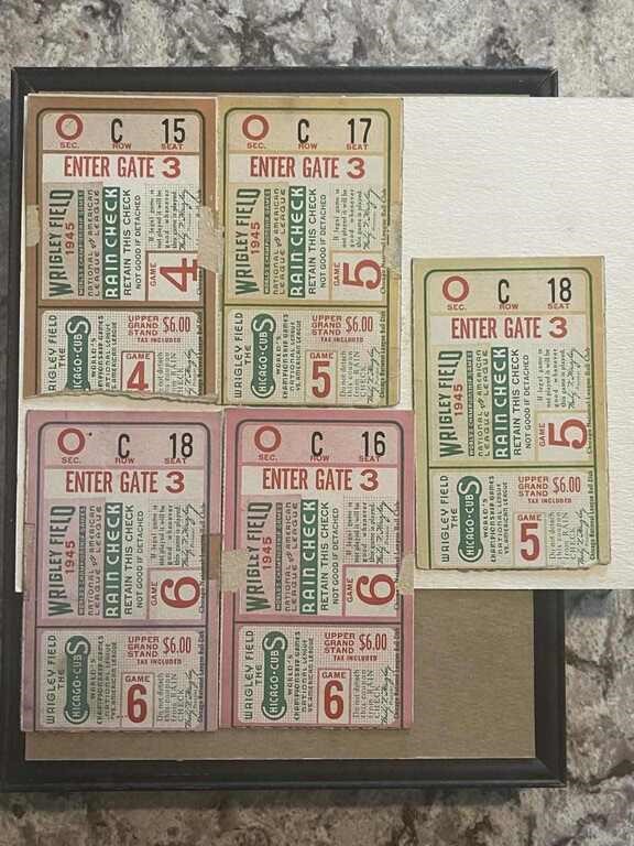 Framed World Series Tickets